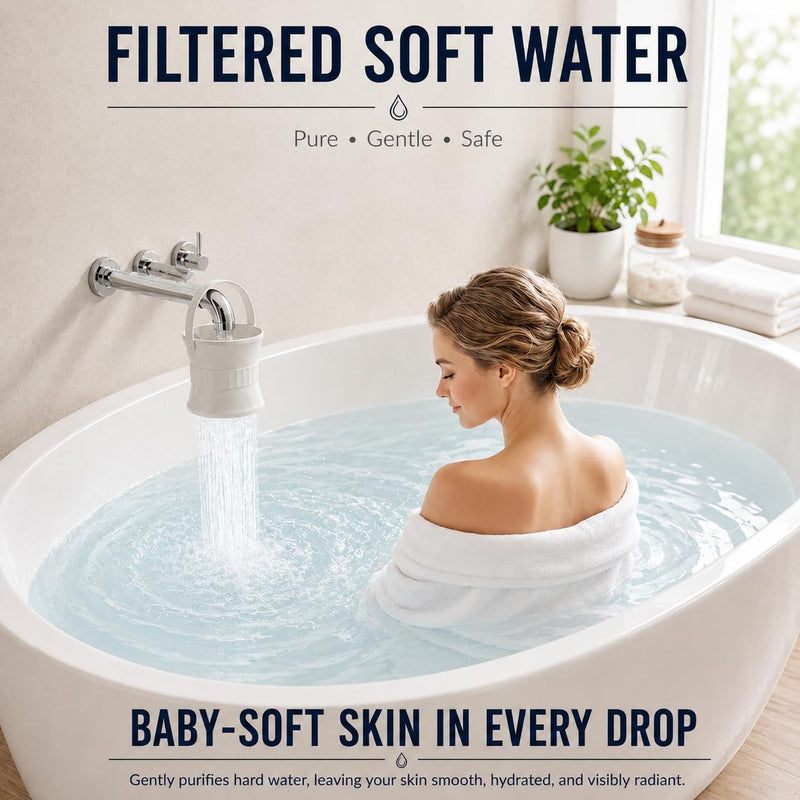 Bathtub Water Filter, 10-Media Filtration, Easy Hanging Design