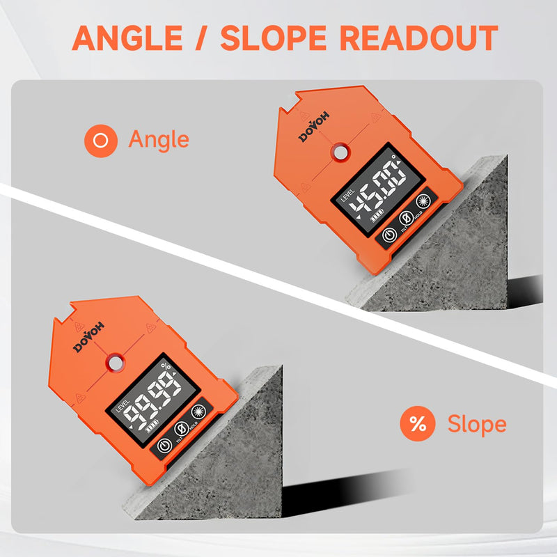 DOVOH 3-in-1 Digital Angle Finder with Laser, Digital Angle Gauge, WG-3L | 3 Green Beams, Magnetic, Rechargeable Inclinometer, Digital Level with Laser, For Woodwork, Hanging Picture, Saw, Carpentry