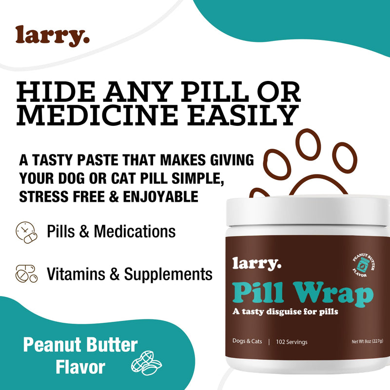 Peanut Butter Pill Wrap for Dogs - Pet Pill Paste - Hide Dog Medication Pockets - Dog Treats for Medicine Hide Pill - 102 Servings - 8 oz - Made in USA Peanut Butter