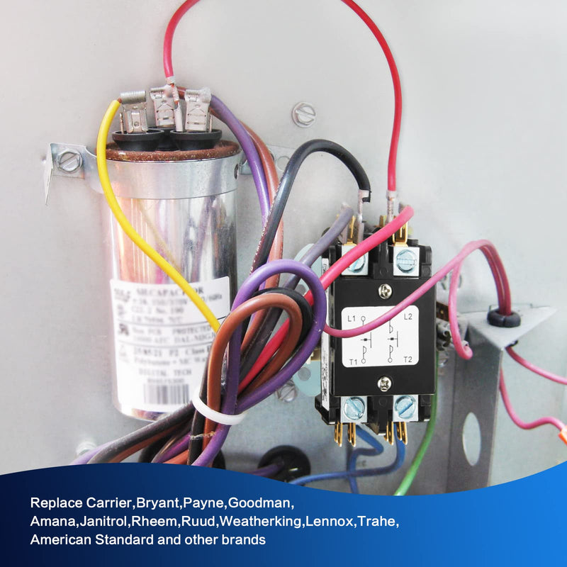 Haoguo Heavy Duty 40Amp 24V AC Contactor for Air Conditioner, Definite Purpose Contactor