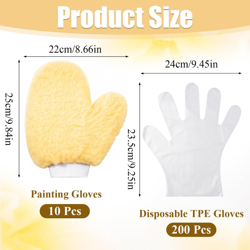 10PCS Paint Mitt Gloves for Painting Railing Fence, Reusable Painters Mitts