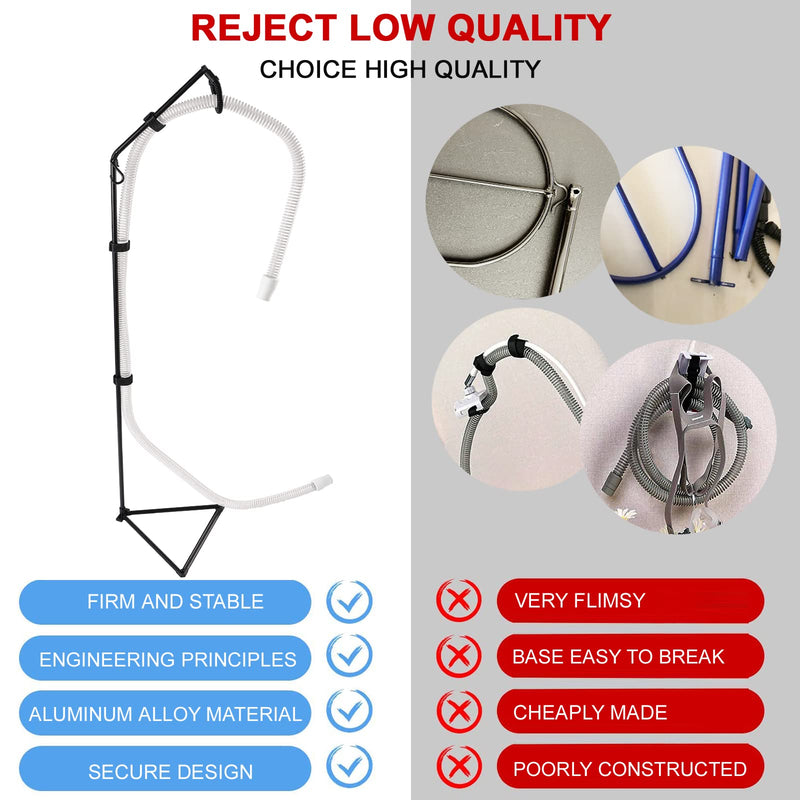 LONYEON CPAP Hose Holder - CPAP Hose Hanger for Bed Avoid Tangling and Prevent Blockage,Keeps The Air Hose Up and Away from Your Face and Arms to Make You Sleep Better,Black Triangle Base-Height Fixed