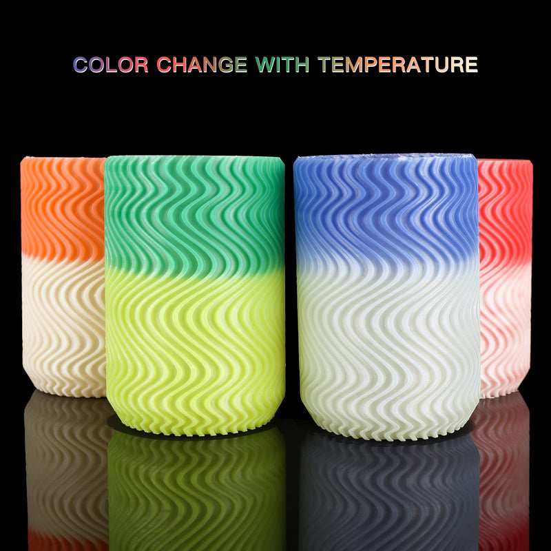 AMOLEN 3D Printer Filament Bundle, PLA Filament 1.75mm, Color Change with Temperature Filament & Transparent Multicolor, 3D Printing Filament 200gX 4 Spools