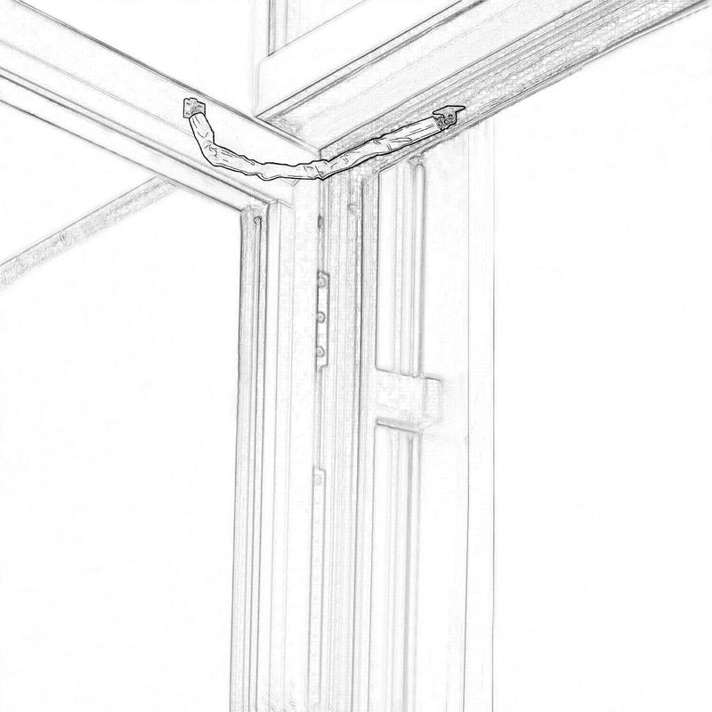 QCAA Extra Heavy Storm Door Chain Check, 25-1/2" Length, Zinc Die Cast Bracket, Satin Chrome, Steel Hook, Plastic Tube, 1 Pack, Made in Taiwan 1pack(25-1/2") Die Cast Bracket(Satin Chrome)