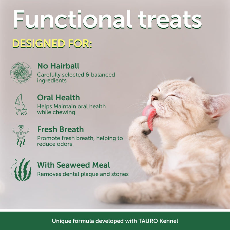 Nature's Protection Cat Dental Treats - Crunchy Oral Care Chews for Cat Teeth Cleaning for Adult Cats - No Bad Breath, Less Hairball (Superior Care - Poultry, 2.64 oz) 2.64 Ounce (Pack of 1)