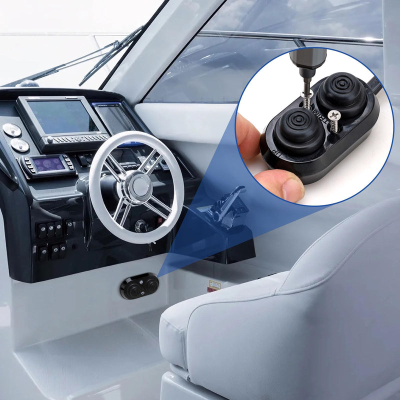 Boat Trim Switch, IP67 Waterproof Tilt Trim Switch with Push Button for Fishing Boats, Yachts, Ships (Black)