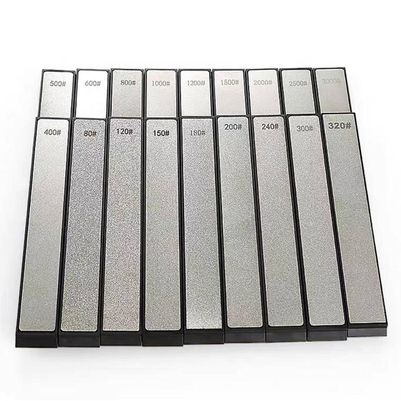 8 Pcs Diamond Knife Sharpening Stones, Diamond Stone Set With Base For Kitchen Knife sharpener - 120+240+400+600+800+1000+2000+3000 Grit