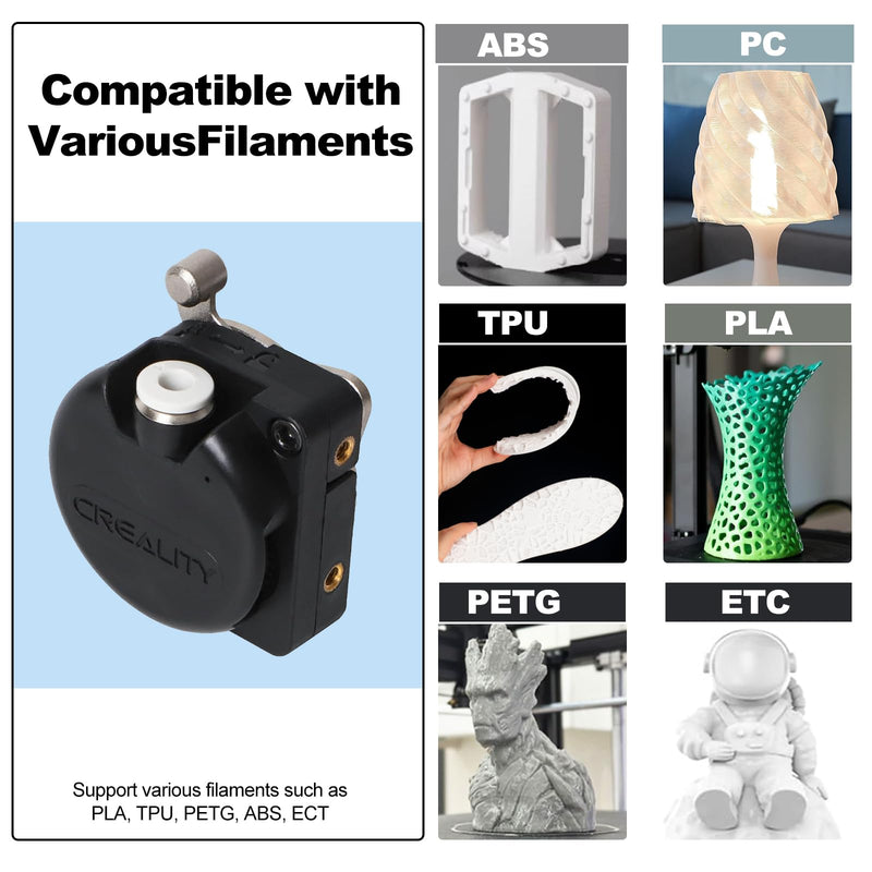 Creality K1C Extruder, Upgrade High Speed Extrusion Kit Dual Gear Feeding Extrusion Mechanism Kit for Creality K1 Max/K1/K1C/ Ender 3 V3/Ender 3 V3 Plus 3D Printer Extruder without motor - NewNest Australia