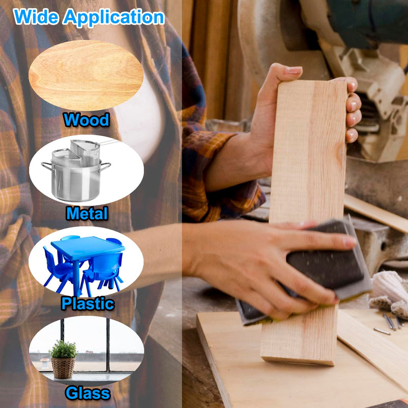 Sandpaper Variety Pack, 20PCS Sand Paper Assorted for Wood Metal Sanding, Wet Dry Sandpaper Sheets 120/240/320/400/600/800/1200/1500/2000/3000 Grits, 9 x 3.6 Inch 20
