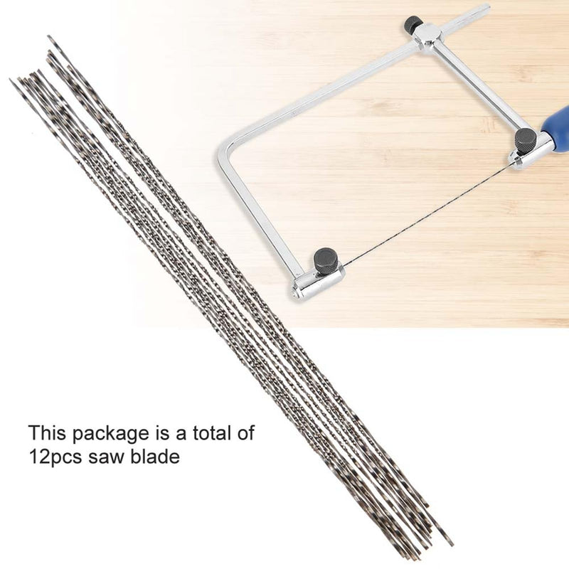 Jewelers 12pcs 5.12 * 0.04in Jewelry Saw Blades, Spiral Tooth Rolling Saw for Cutting Carbon Steel, Copper, Aluminum and Other Metals 2# saw blade