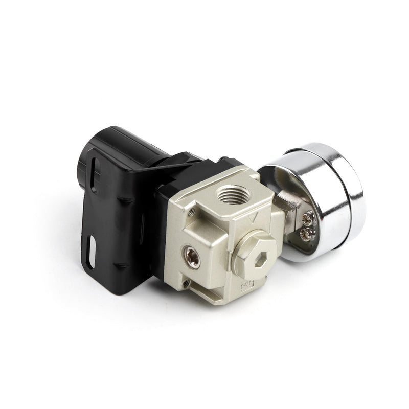 SNS Low Pressure Air Regulator Air Compressor Pressure Regulator With Bracket and Gauge Female Thread 1/4 NPT Adjustable AR2000-N02 (0-40 PSI)