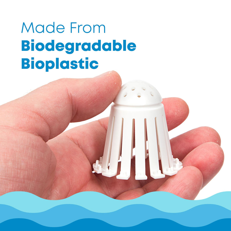 TubShroom Toss 21pk Disposable Bath Tub Drain Strainers - Hair Catcher Snare for Shower Bathtub to Prevent Clogged Drains, Traps Human and Pet Hair, One Year Supply (White) White