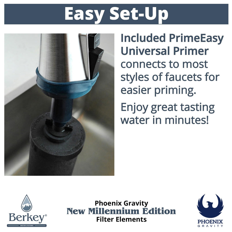 Berkey - Phoenix Gravity New Millennium Edition Filter Elements -NSF 42/372- NMCL Endorsed Replacement in Lieu of Black Berkey Elements BB9-2 Set of 2 2 Filters