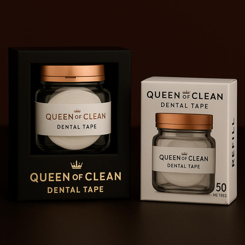 Dispenser: Includes 2 x 54 Yard Roll of White Dental Floss Tape – Easy, Comfortable, Fun & Effective Flossing, PFAS-Free, Vegan-Friendly, Fresh Mint Flavour. Seriously Good Floss