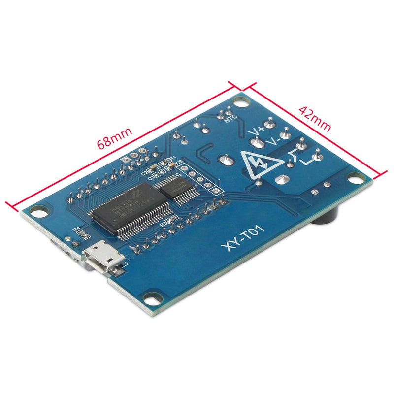 DROK Electronic Thermostat Controller, DC 6-30V 24V Digital Temperature Control Board -50 to +110 Degree Celsius High Accuracy LCD Digital Micro Temp Control Switch Module with Waterproof Sensor Probe 1