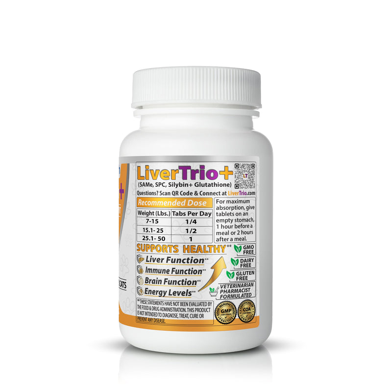 Comprehensive Liver Support Supplement for Smaller Dogs. Flavorful Chewable Tablets Combining Same, SPC, Silybin A+B, + Glutathione 30Ct (Small - Medium) Small - Medium (1 Pack)