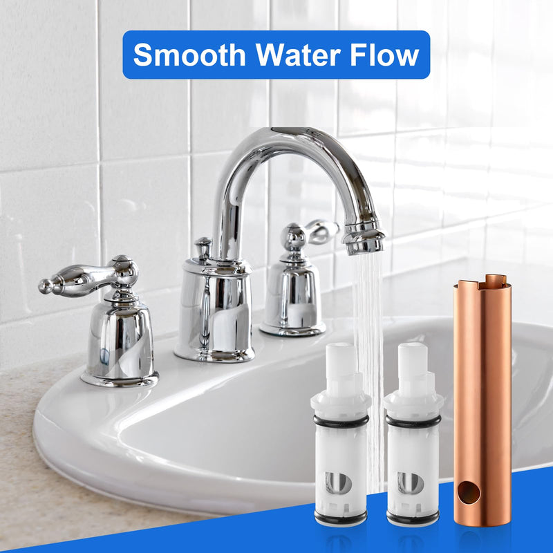 1224 1224B Faucet Cartridge Kit Compatible with Moen Double Handle Faucets and Tub Showers with Removal Tool