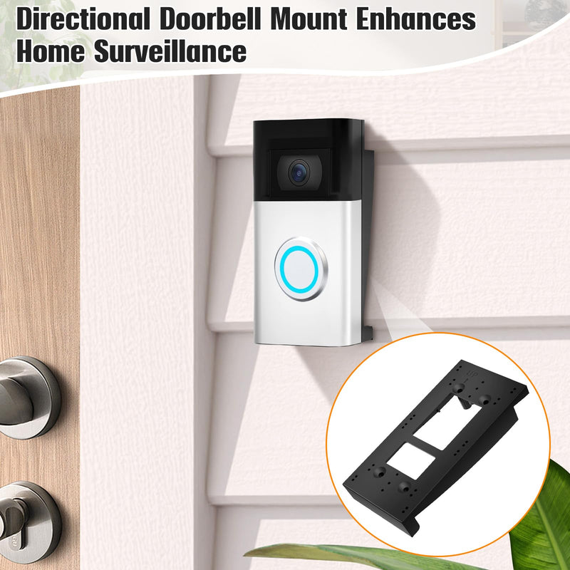 Vinyl Siding Angle Adjustment Doorbell Mount for Video Doorbell(2020 Release)/1/2/3/4/ Wired/Pro/Pro 2, Blink Doorbell Corner Mounting Bracket Wedge Kit(4" Standard Vinyl Siding Only)