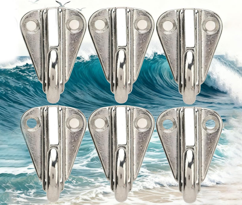 Marine Hardware Hook, Heavy Duty Boat Hook, 6Pcs Fender Hook Stainless Steel Heavy Duty Spring Buckle Type Fender Hanger for Home Marine Engineering
