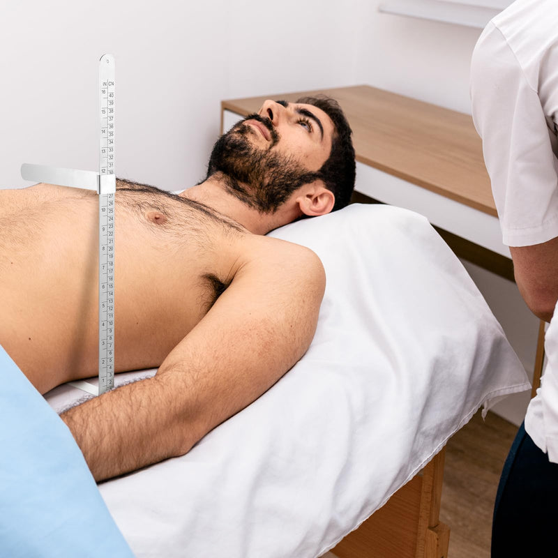 16 Inch/ 40 cm X-Ray Caliper Ruler Stainless Steel X-Ray Body Caliper, Centimeter and Inch Measurements for Body Measurements Quickly Confirm Radiation Dose and Reduce Patient Exposure Time 16 Inch/ 40 cm