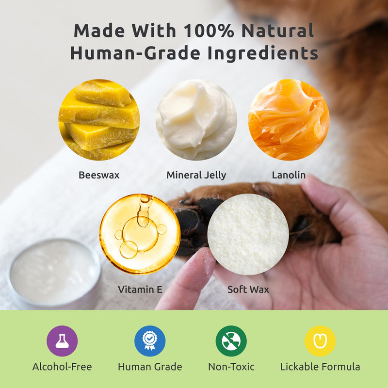 MaxWax Dog Paw Balm - 100% All Natural Paw Balm for Dogs - Lick Safe - Paw Soother for Puppies and Adult Dogs - Wax for Dog Paw Protector - 200g (7 oz) - PawsPlanet Australia