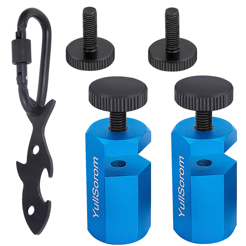 Tall Stair Gauges for Framing Square with Holder and Carabiner Stair Guage Knobs Tool for Circular Saw,Stair Guides Perfect for Rafter Gauge Clamps Blue kit