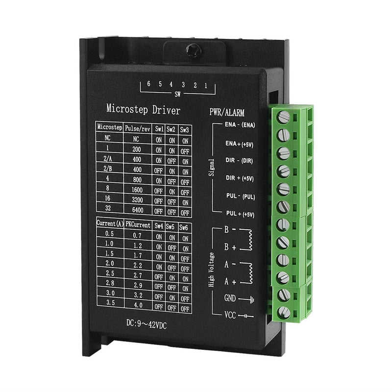Stepper Motor Driver, Upgraded Version TB6600 Stepper Driver,4A 9-42V 32 Subdivision for Nema 17/23 Stepper Motor Single Axis Hybrid CNC Controller for CNC/42 57 86 Stepper Motor