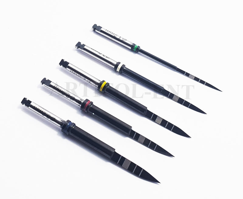 Long Lance Pilot Drills Kit Implant Positioning Black Titanium Coated Drill Set of 5 Pcs, OS1033