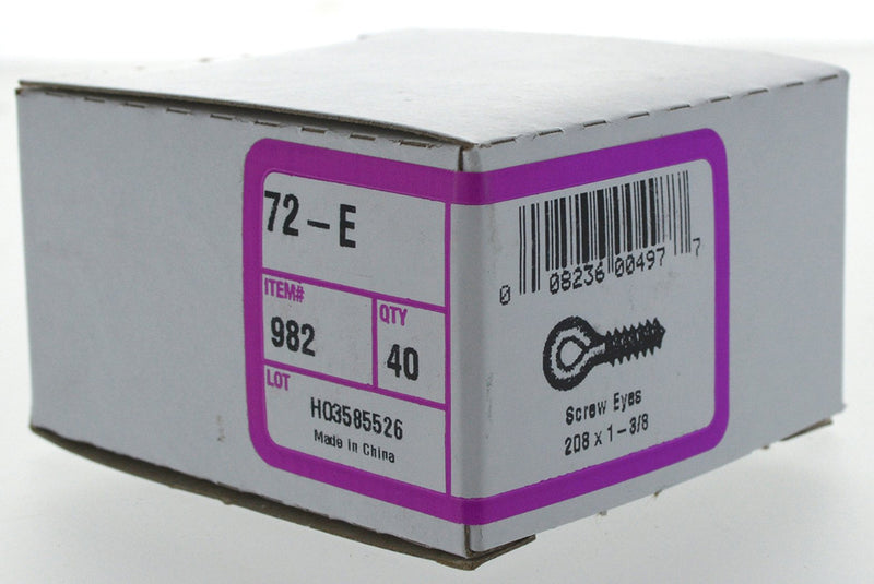 Hillman 982208 x 1-3/8-Inch Screw Eye, 40-Pack, zinc - NewNest Australia