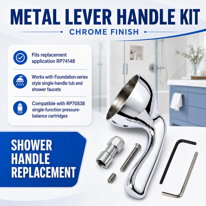 RP74148 Shower Handle Replacement Kit Compatible with Delta (Chrome) Polished Chrome
