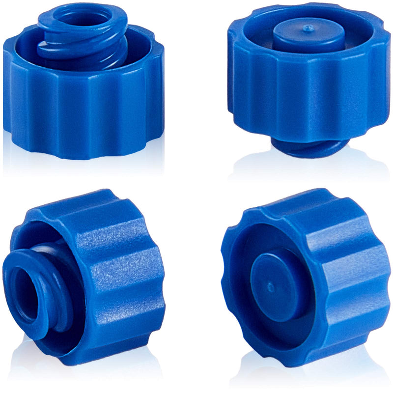 Zonon 50 Pieces Syringe Tip Caps Syringe Easy Dispensing Needle Tip Cap Syringe Cap with Storage Box for Feeding Tubes Lab Supplies (Blue) Blue