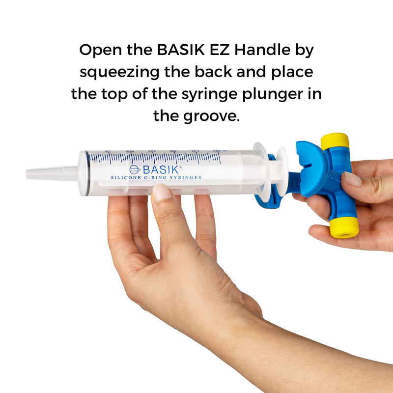 BASIK EZ Syringe Handle Perfect For Enteral Feeding Tube Feeding Size Small - Medium Available In 2 Sizes Syringe Not Included