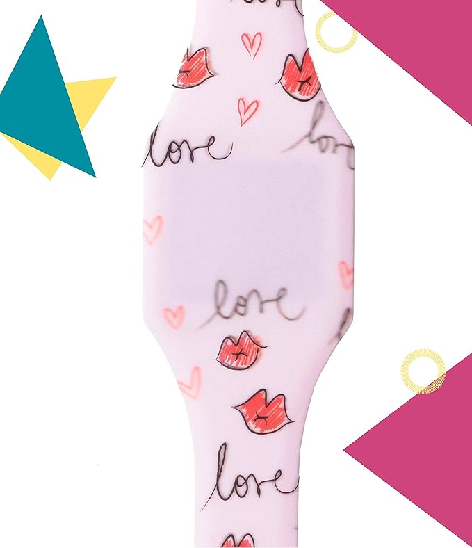 Kiddus Wristwatch, Kids, Children, Toddler, Elementary School Student, Stylish, Boys, Girls, Present, Gift, Gift, Christmas, Digital Time, LED Watch, Soft Silicone Bracelet, love heart - NewNest Australia