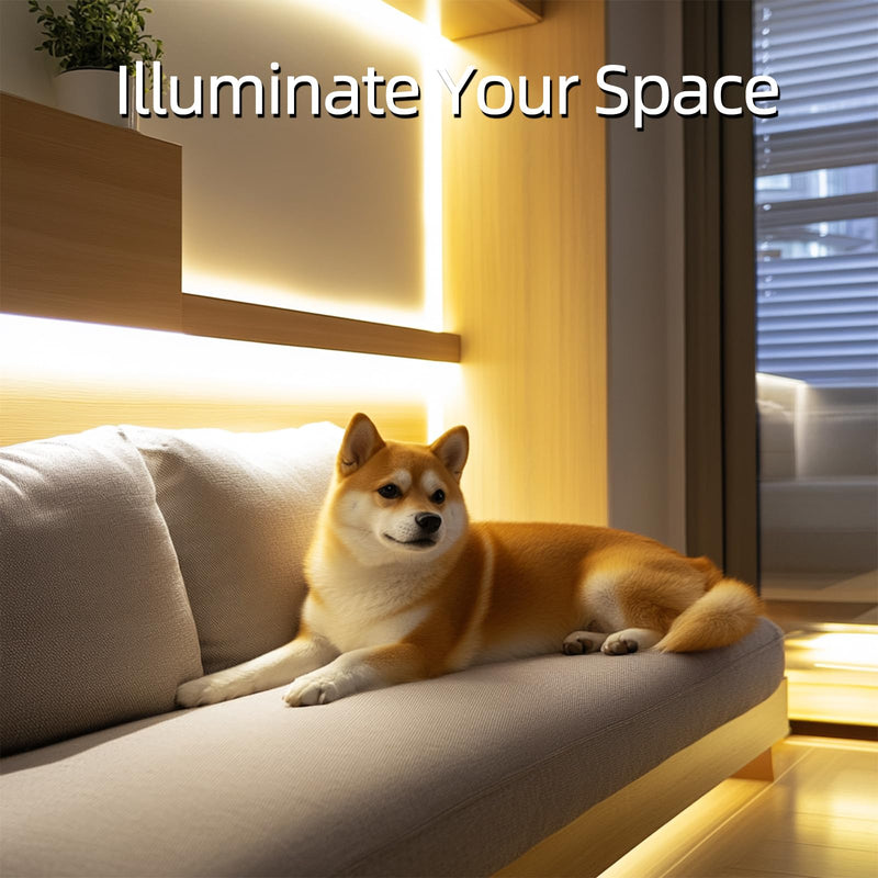 Led strip lights 5V USB LED Lighting COB Short LED Strip Light White Flexible Not Dimmable led lights for Display Cabinet,Kitchen Living Room,Home Lighting Decor led tv lights (3.28FT/6500K) 3.28FT/6500K