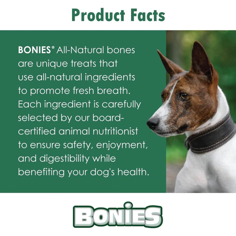 Bonies Natural Calming Formula Dog Treats, Contains Chamomile & Lavender, Help Anxiety, Excessive Barking & Trembling, Chicken Flavor, Medium, 8 Bones - PawsPlanet Australia