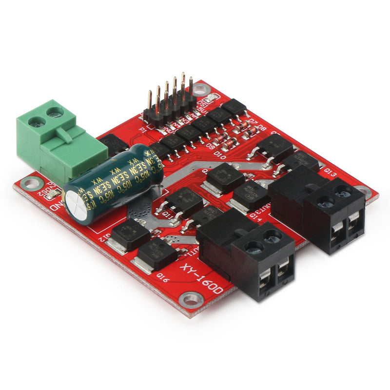 DROK DC Motor Driver 2pcs, L298 Dual H Bridge Motor Speed Controller DC 6.5V-27V 7A PWM Motor Regulator Board 12V 24V Electric Motor Control Module Industrial 160W with Optocoupler Isolation 160W/Pack of 2