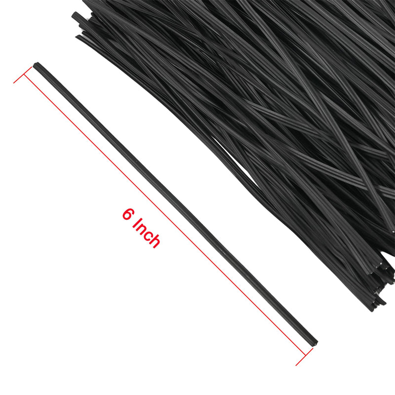 300 Pcs 6 inch Black Plastic Twist Ties, Cable Ties, for Bags, Gardening Tools