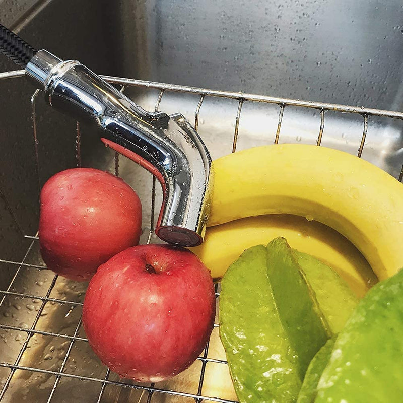 Kitchen Sprayer Chrome Faucet Side Sink Attachment With Spray Head and Hose, Water Spray Head Replacement