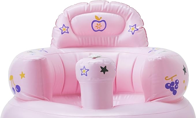 Smart Start Sit Back Bath Chair Bath Sofa Pump Up with Headrest, Pink 1 pc (x1) - NewNest Australia