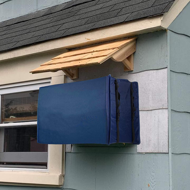 Air Conditioner Cover,Outdoor Air Conditioner Covers Window Dust-Proof Waterproof Winter AC Cover for Outside Units (25.5"W x 17"H x 20.5"D) blue 25.5"W x 20.5"D x 17"H