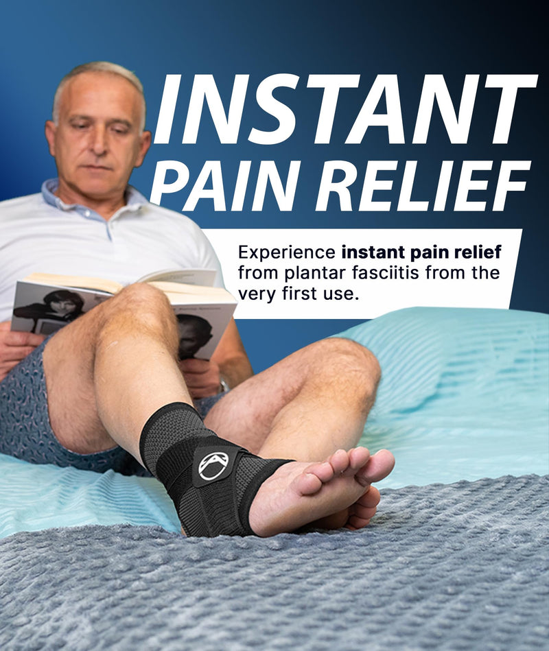 Plantar Fasciitis Sleeve - Plantar Fasciitis Relief, Plantar Fasciitis Socks, Ankle Compression Sleeve, Ankle Support for Women, Plantar Fasciitis Brace, Ankle Sleeve, Ankle Support Men X-Large Black 1