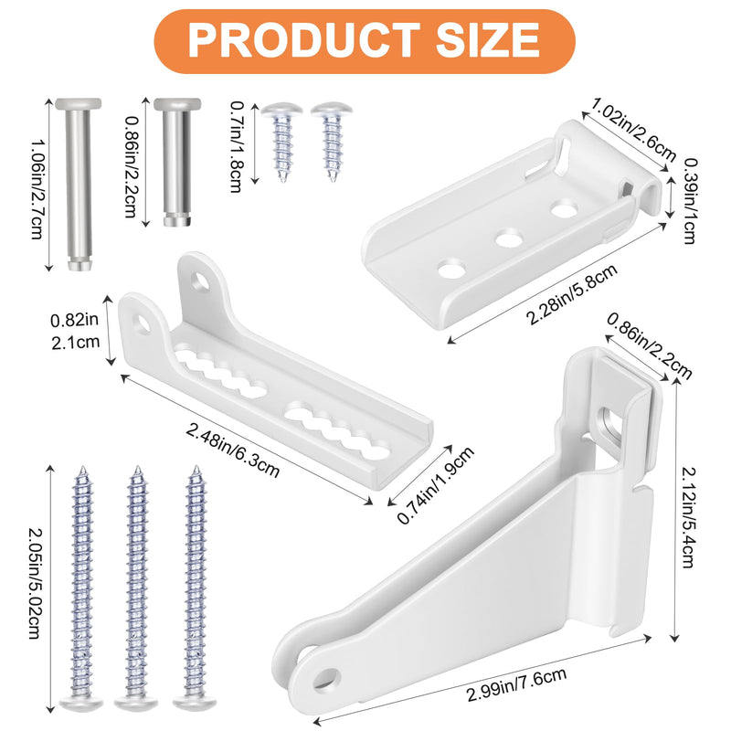 Storm Door Closer Bracket, Reinforced Repair Jamb Bracket Compatible with Andersen Emco, Larson, Pella, 40201 Door Repair Kit, Protecting Doors from Damage from Strong Winds (White) White