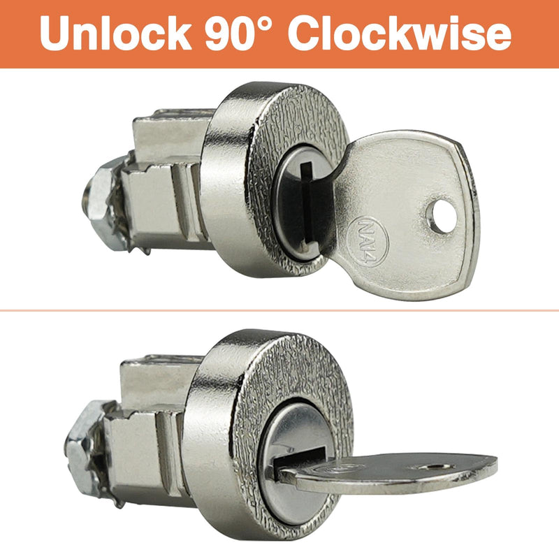 1-Pack Mailbox Lock and Key L-1172C COMP-X National Mailbox Lock C9100 Mailbox Key Lock with 3 Keys 5 Shaped Locking Plates Clockwise