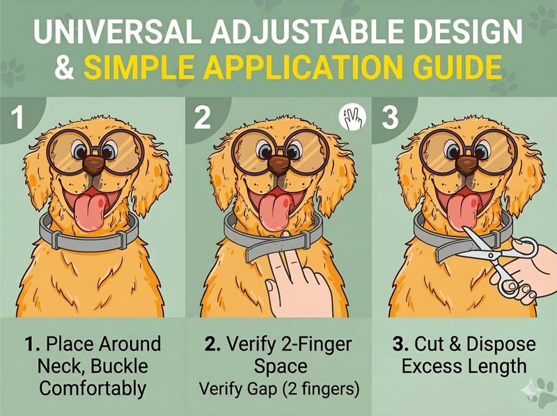 cabins Flea and Tick Prevention for Dogs - Flea Collar - 4 Count - Adjustable