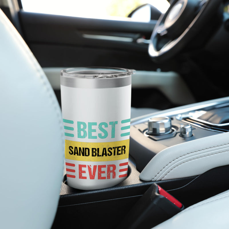 Sand Blaster Stainless Steel Insulated Tumbler White 20 Ounces