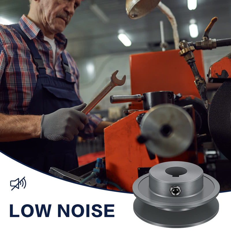 Tondiamo Mechanical Belt Pulley Single/Double Groove Web Sheave Bored-to-Size Belt Sheave Cast Iron Belt Section (AK25-5/8, Single Groove) AK25-5/8