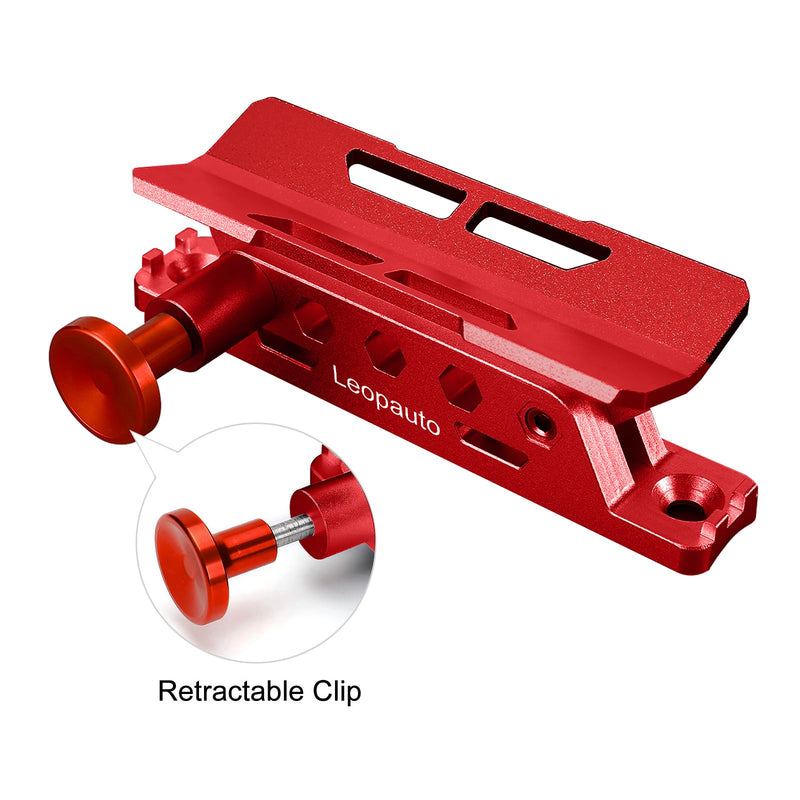 Universal Vehicle Fire Extinguisher Bracket, Aluminum Adjustable Quick Release Roll Bar Fire Extinguisher Bottle Mount with 8 Clamps, Compatible with Jeep Wrangler JK TJ Rubicon UTV, Red