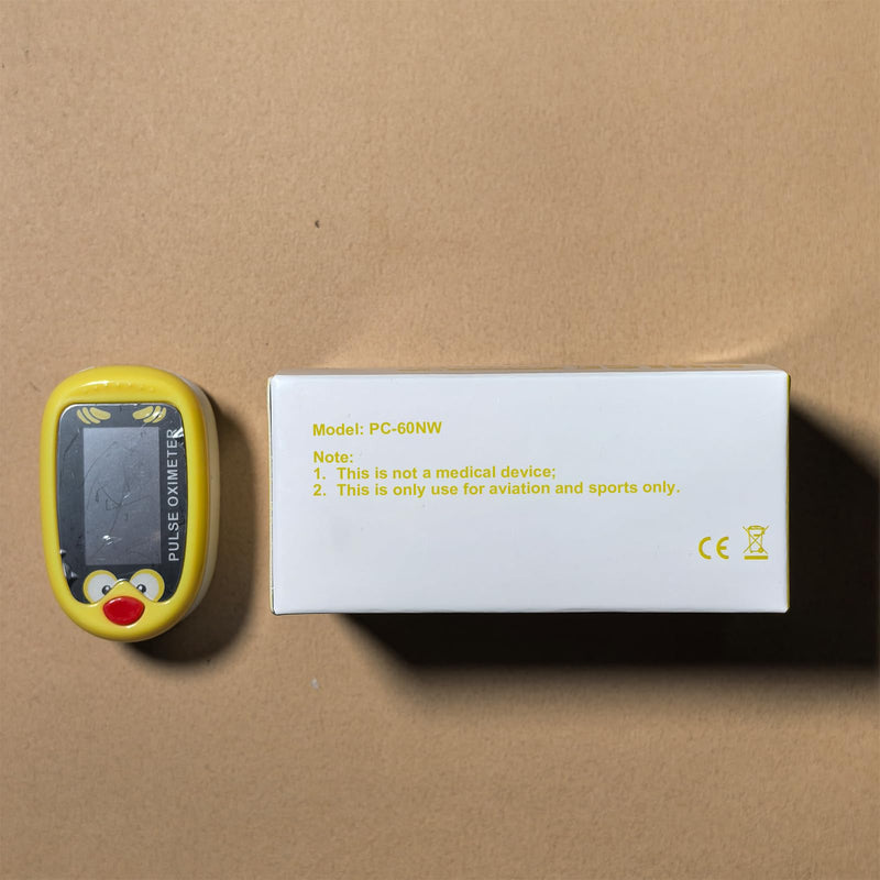 Pulse Oximeter for Kids – Rechargeable Pediatric Pulse Oximeter with TFT Screen, Baby Oxygen Monitor Fingertip for Children & Infants, SpO2 and Heart Rate Tracker, Auto Power-Off, Portable Design-yellow