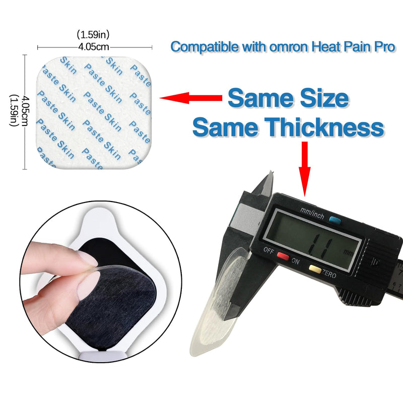 24 Pcs Compatible with Omron Heat Pain Pro PM311/PM800 Gel Pads,12Pairs Durable Compatible with OMRON Tens Unit Gel Pads,DONSINU electrodes Gel Pads