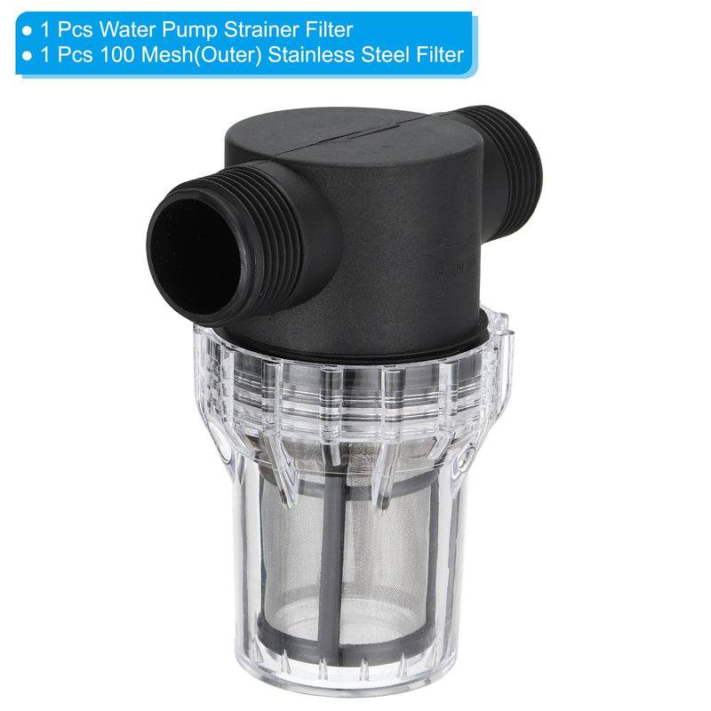 PATIKIL G1" Water Pump Strainer Filter, Pipe Water Pump Strainer with 100 Mesh Stainless Steel Filter Screen for Garden G1"